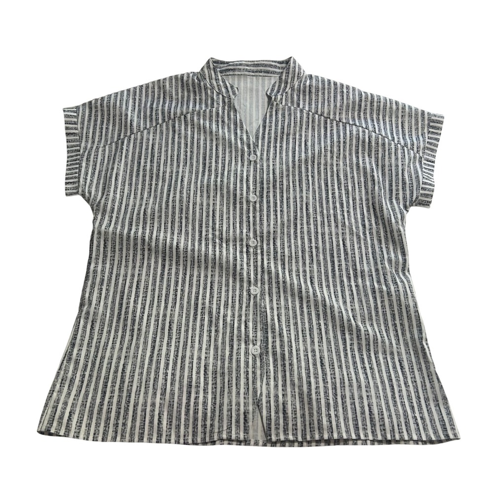 Temu Womens Fashion Striped Shirt, Medium
